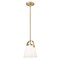 Z-Lite Z-Studio Pendant, 1-Light, 8 In.W x 9.5 In.H, Heritage Brass/Ivory 743P8-HBR - alternate 4